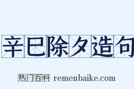 辛巳除夕造句是什么意思的图片